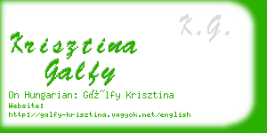 krisztina galfy business card